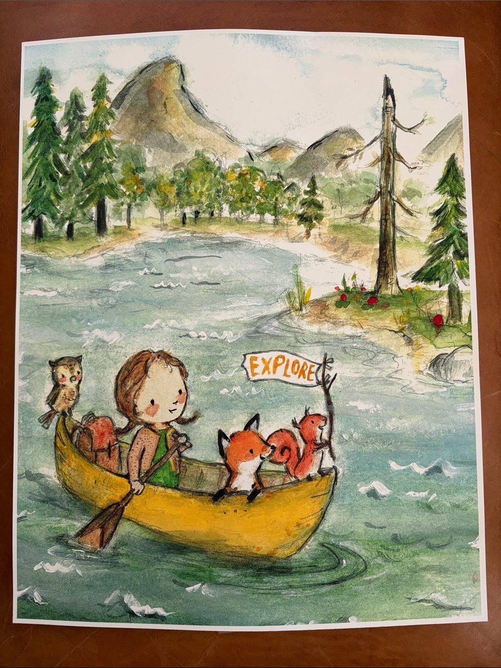 Explore Adventure Print 11x14 Woodland Nusery/kids room